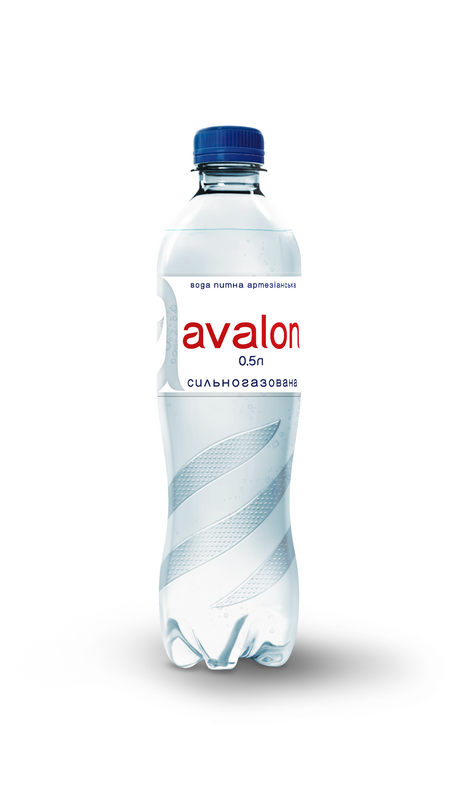 Вода питна сильногазована АВАЛОН, 0,5л